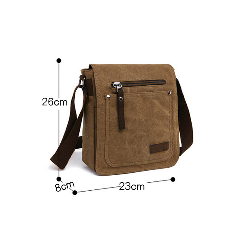 Modische Shoulder-Crossbody Canvastasche