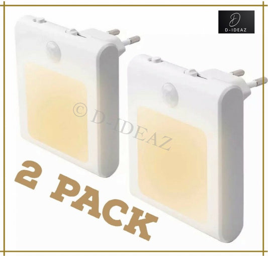 2 Pack LED Nachtlicht Steckdose mit Bewegungsmelder, Steckdosenlicht Helligkeit