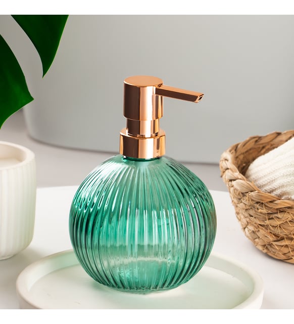 Glass soap dispenser 16x10 cm