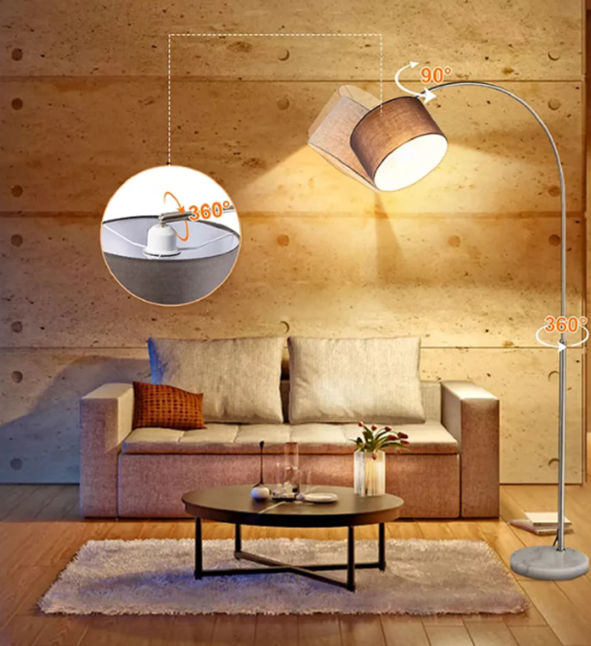 D-IDEAZ® arc lamp design floor lamp, dark grey