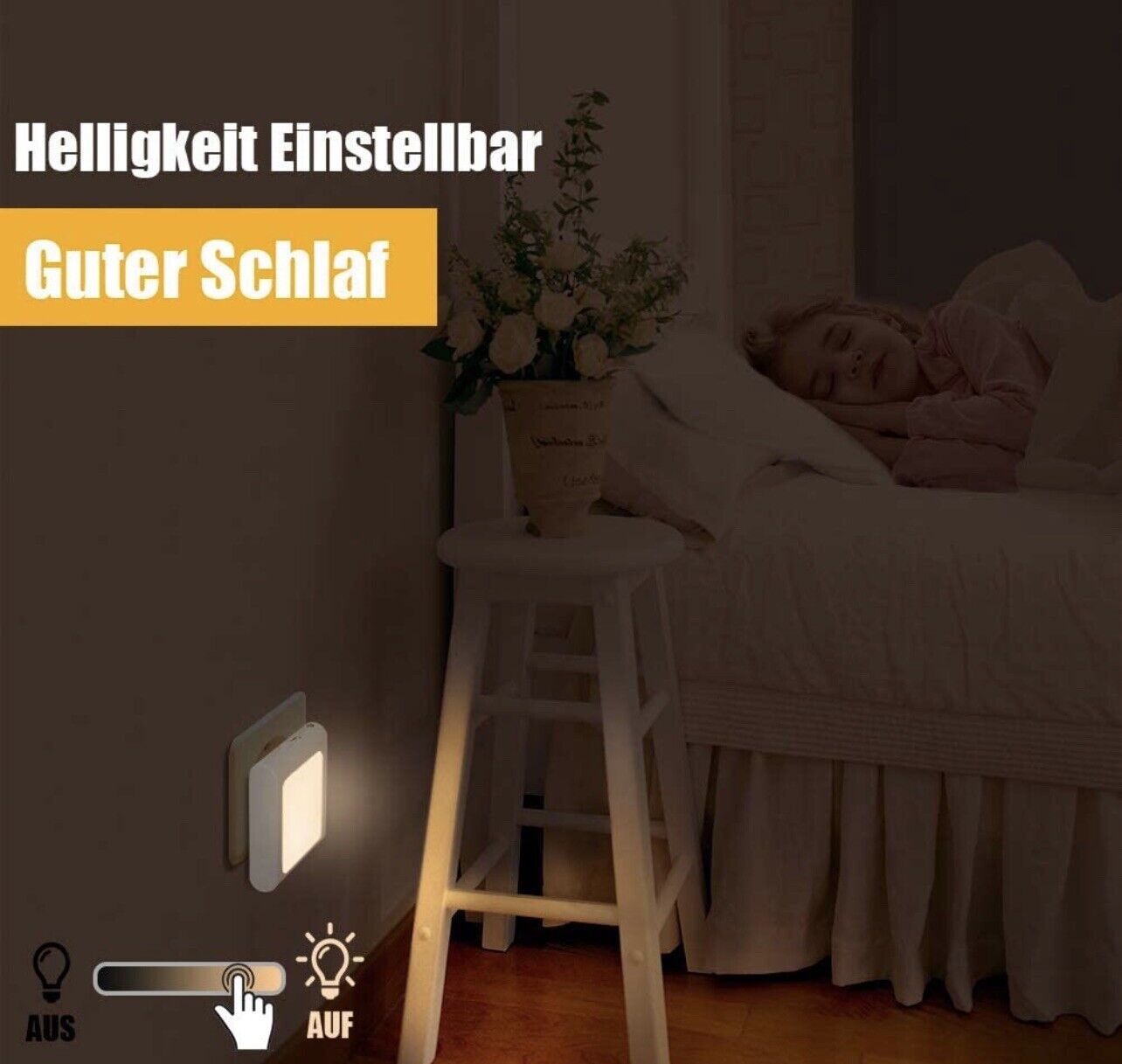 2 Pack Nachtlicht Steckdose LED Nachtlampe mit Dämmerungssensor Nachtlicht