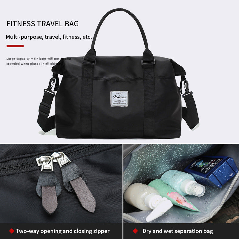 D-IDEAZ Travel Gym Bag for Women, Tote Bag for Luggage, Sports, Duffel Bag