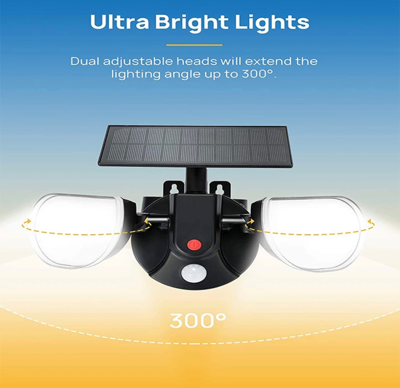 Solar motion sensor for outdoor use 