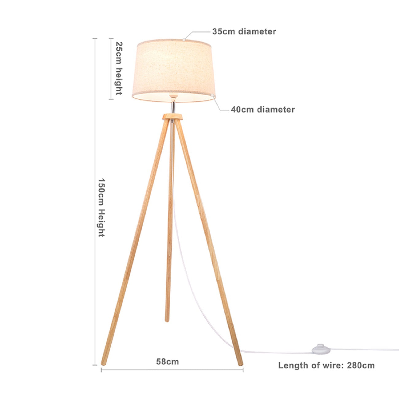 Wooden floor lamp, modern floor lamp