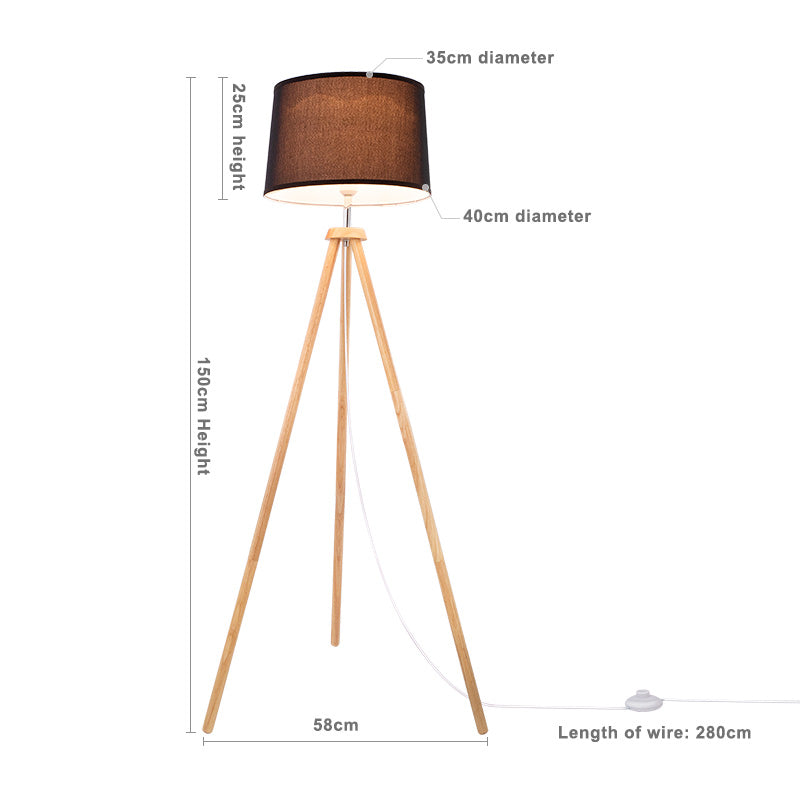 Wooden floor lamp, modern floor lamp