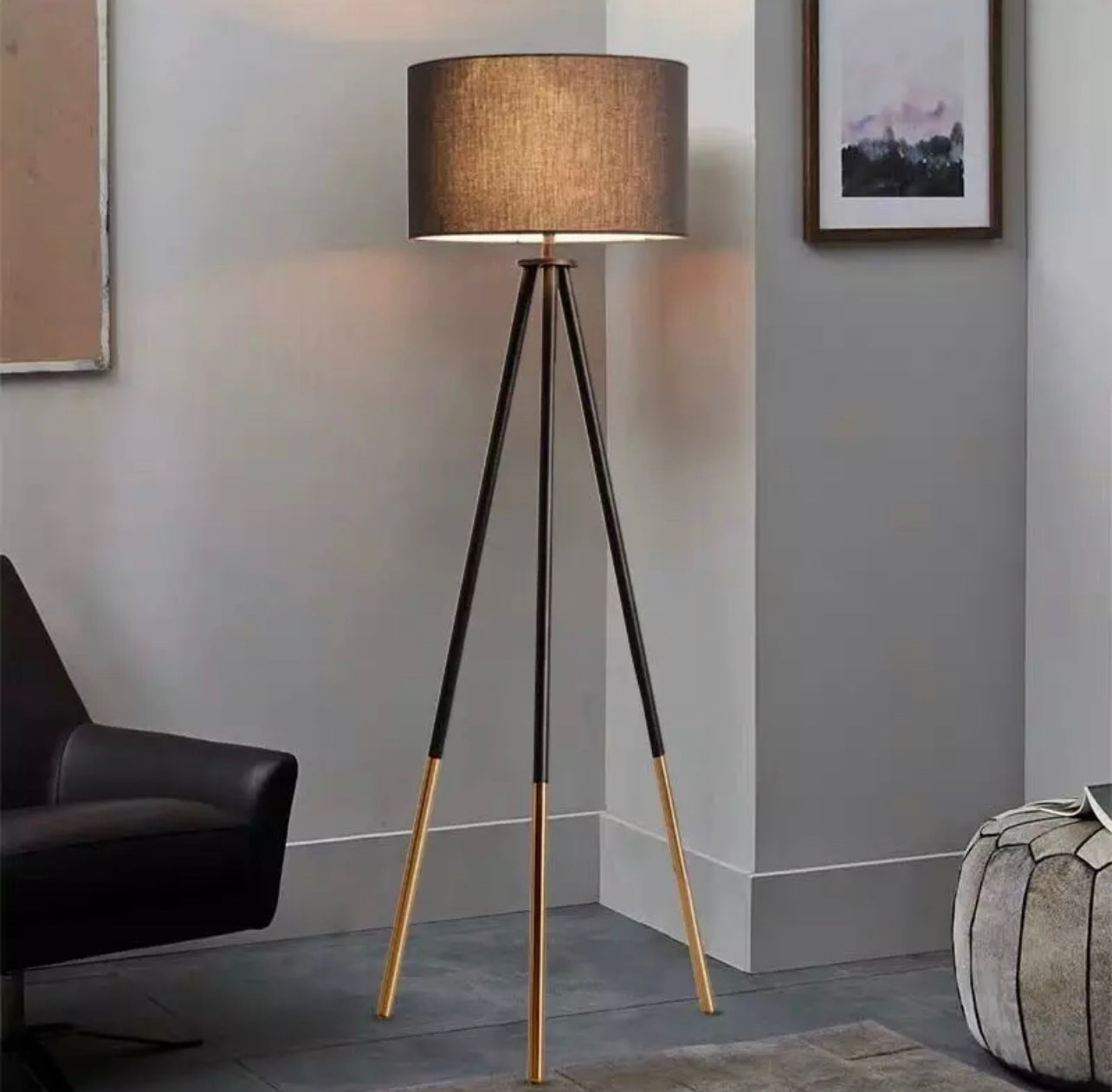 D-IDEAZ Modern floor lamp with gold base