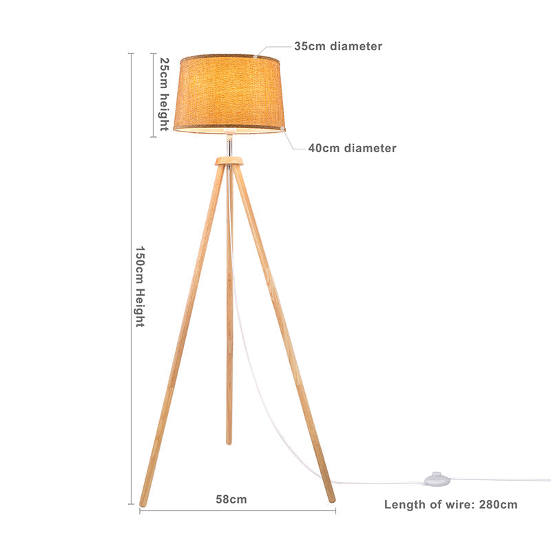 Wooden floor lamp, modern floor lamp