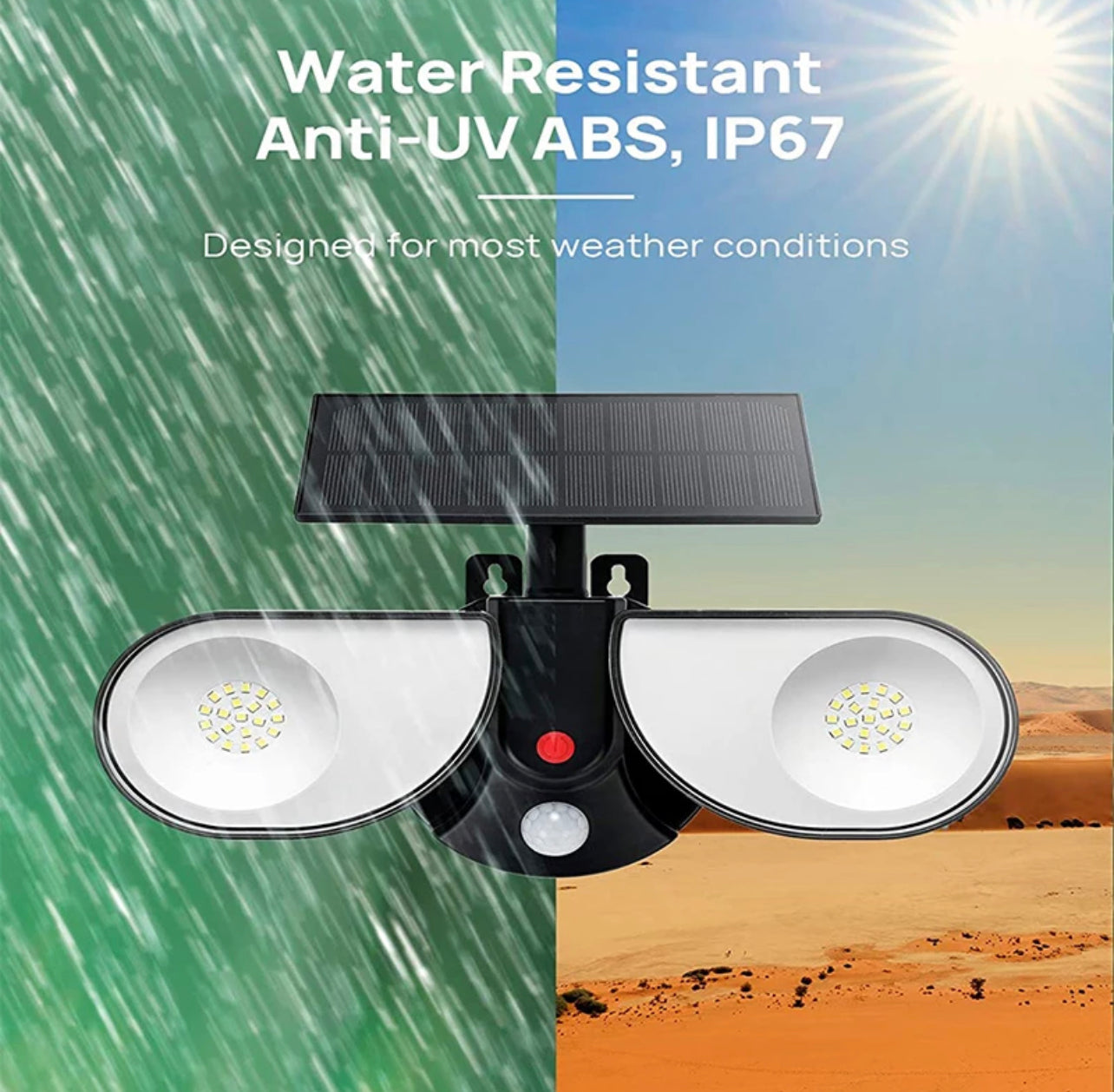 Solar motion sensor for outdoor use 